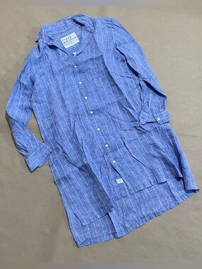 Frank & Eileen Hunter Linen Shirt Dress Size Small